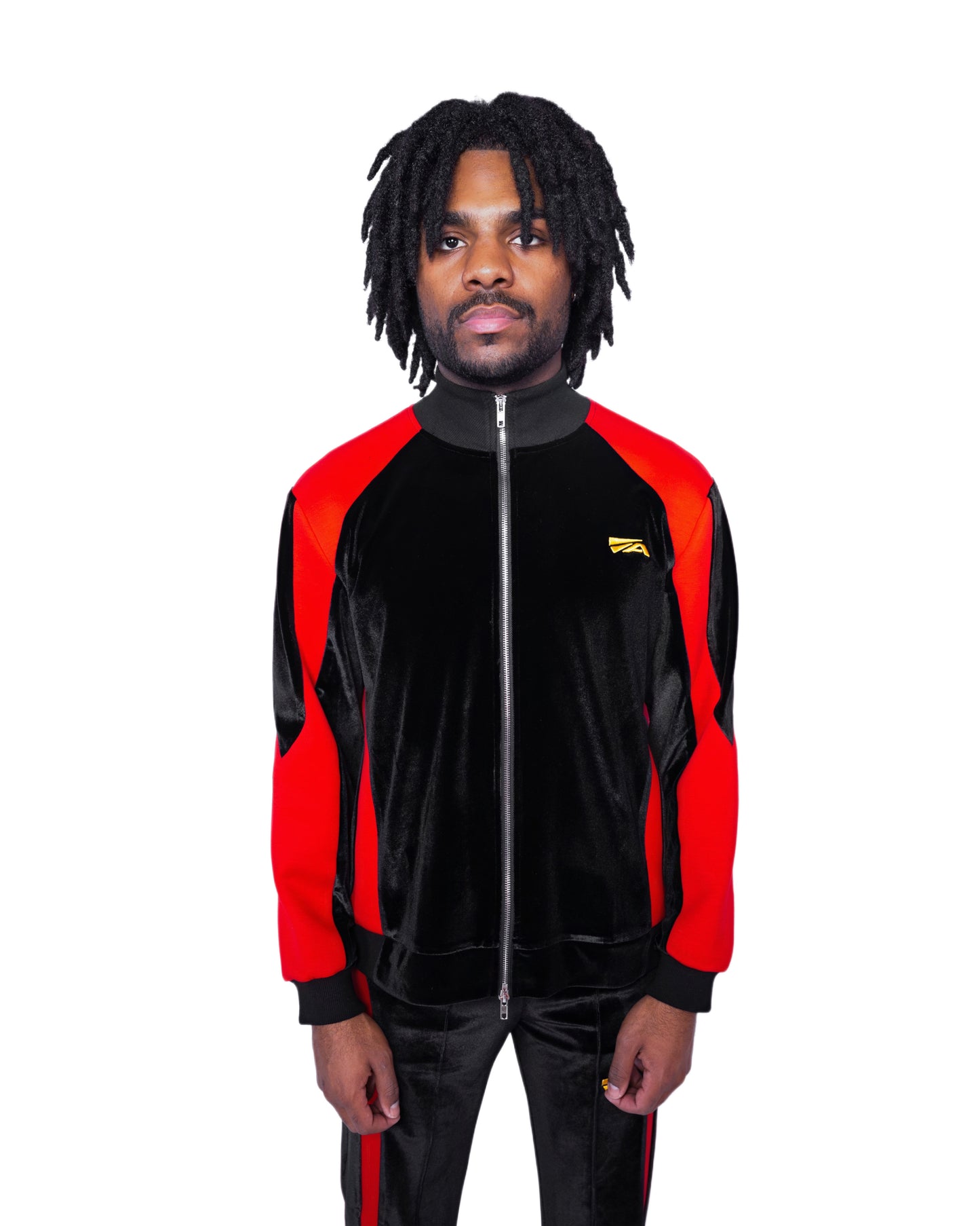 Halo Track Jacket Velour (Bred) - ANGEL ARCADE