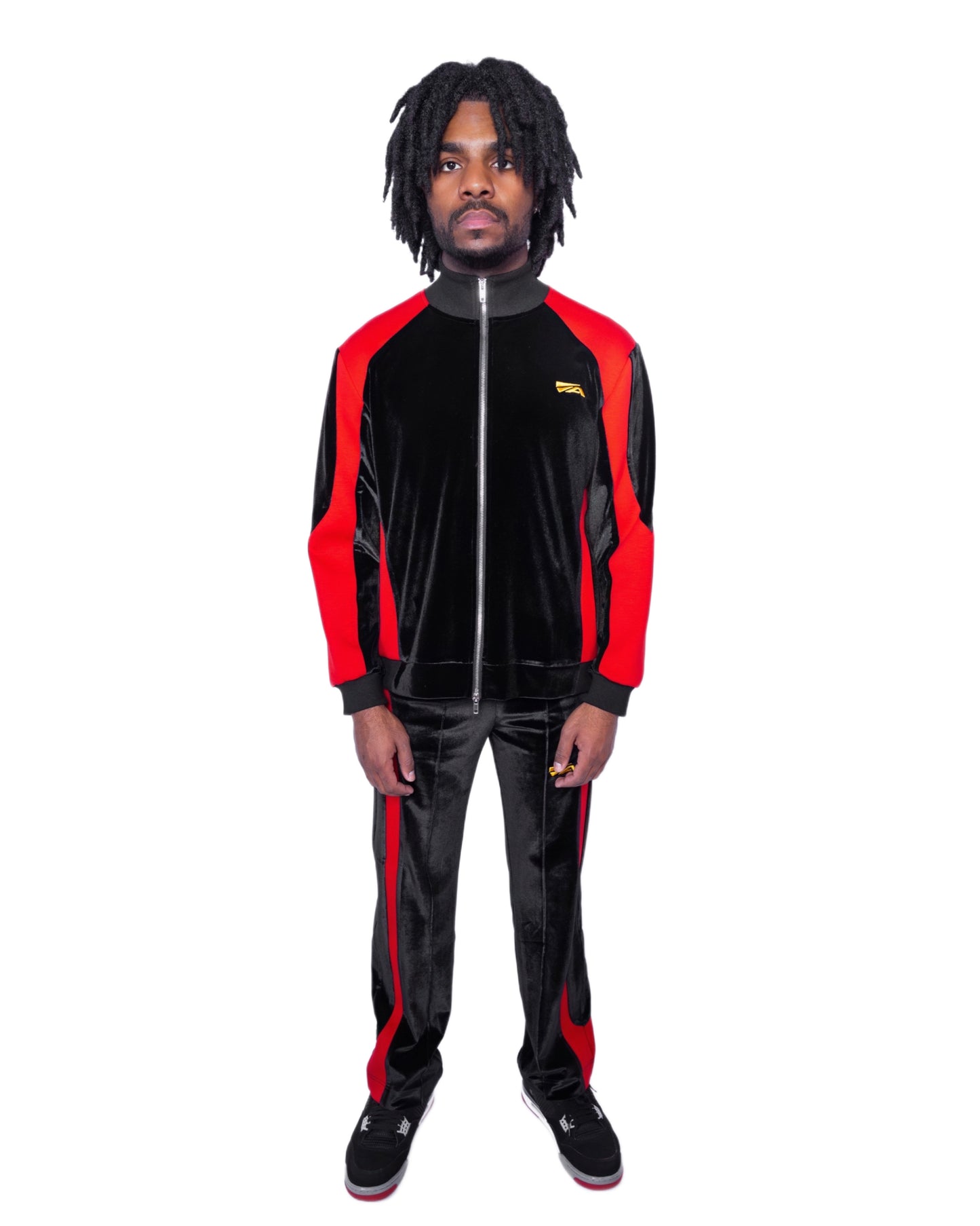 Halo Track Jacket Velour (Bred) - ANGEL ARCADE