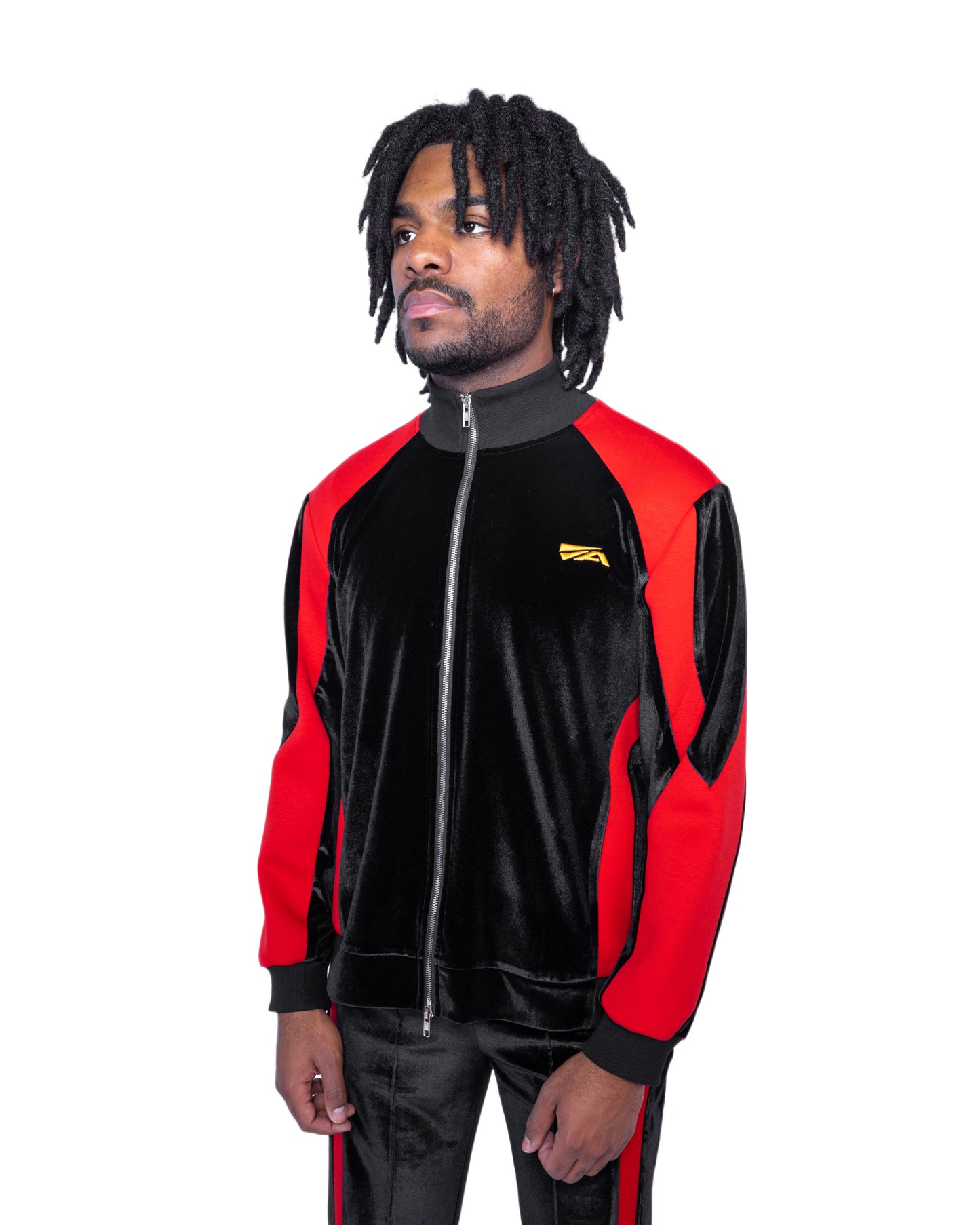 Halo Track Jacket Velour (Bred) - ANGEL ARCADE