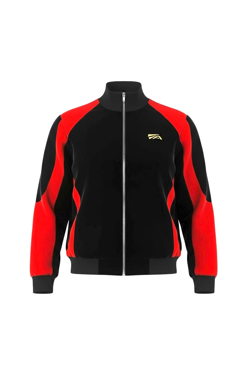 Velour Halo Track Jacket (Bred) – ANGEL ARCADE